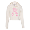 Pink Asher Ivy teddy bear Lightweight Cropped Hooded Sweatshirt