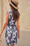 Floral Print Wrap Tie Dress