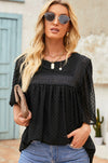 Flutter Sleeves Sheer Babydoll Top